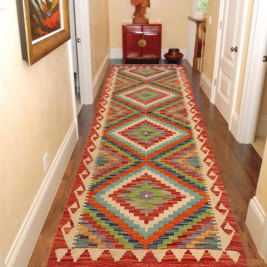 Handmade Vegetable Kilim Runner 2' 3" x 6' 4" - No. AL90090