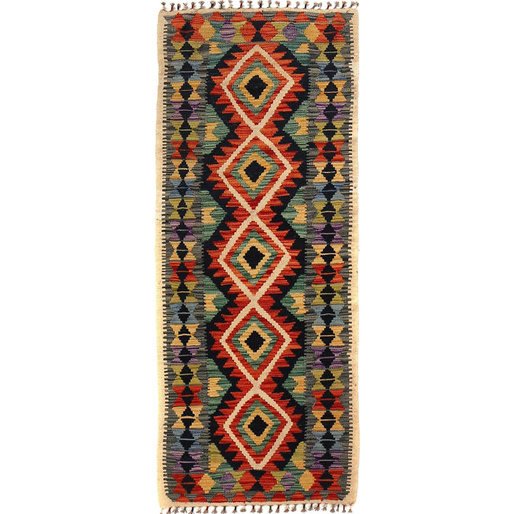 Handmade Vegetable Kelim Runner 2' 6" x 6' 5" - No. AL87461