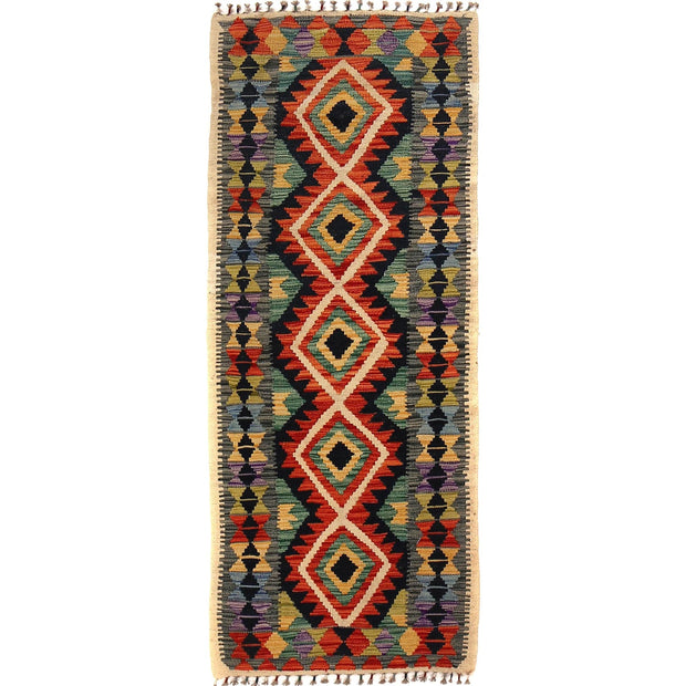 Handmade Vegetable Kelim Runner 2' 6" x 6' 5" - No. AL87461