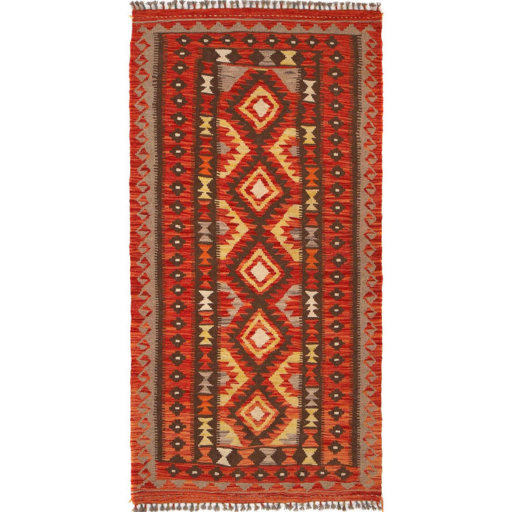Hand Knotted Flatweave Kilim Runner 2' 11" x 6' 4" - No. AL12445