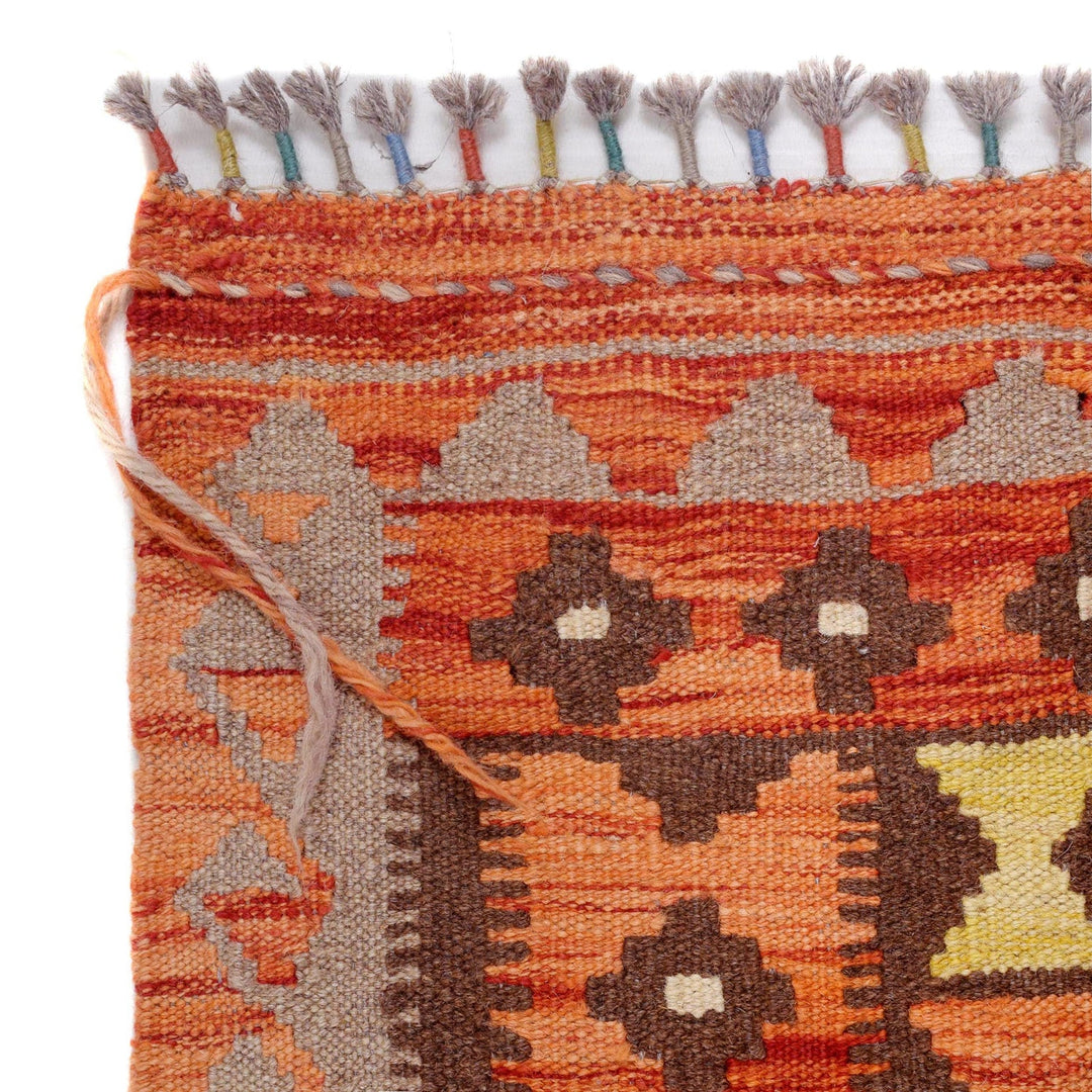 Hand Knotted Flatweave Kilim Runner 2' 11" x 6' 4" - No. AL12445