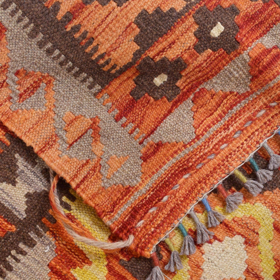 Hand Knotted Flatweave Kilim Runner 2' 11" x 6' 4" - No. AL12445