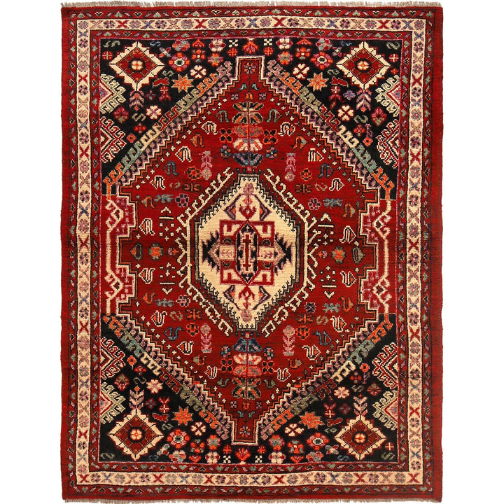 Rich Red Color Shiraz Carpet 4' 11" x 6' 6" - No. AL48614