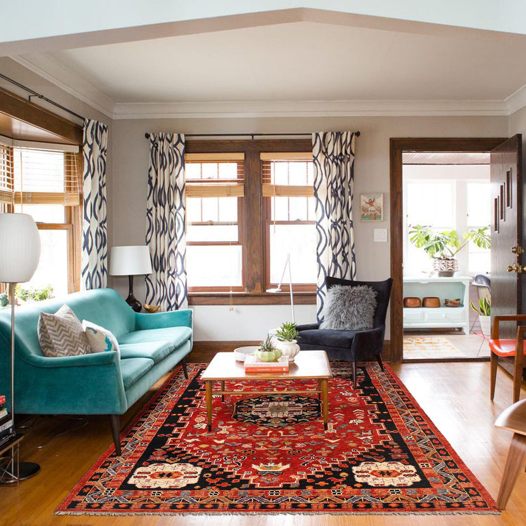 Handmade Sherazi Area Rug 5' 8" x 8' 0" - No. AL85040