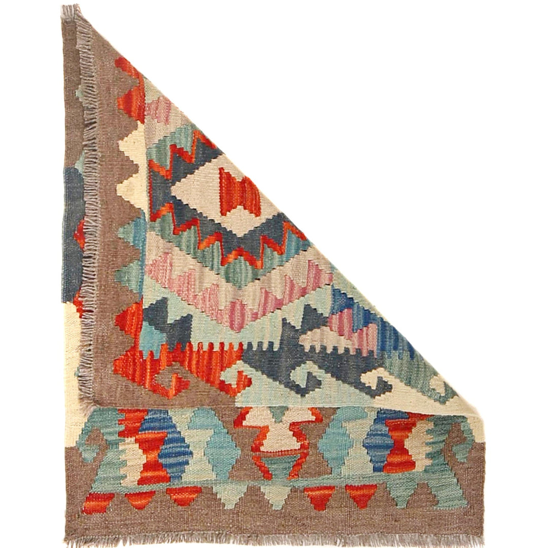 Handmade Turkish Design Wool Kilim 2' 1" x 2' 6" - No. AL15856