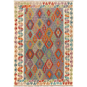 Hand Woven Wool Kelim 5' 9" x 7' 10" - No. AL27600