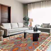 Hand Woven Wool Kelim 5' 9" x 7' 10" - No. AL27600