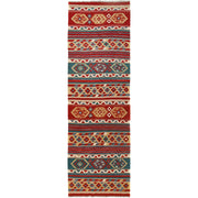 Colorful Flat-Weave Wool Kilim Runner 3' 9" x 12' 8" - No. AL31161