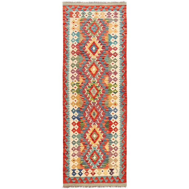 Hand Knotted Flatweave Kilim Runner 2' 8" x 7' 11" - No. AL69234