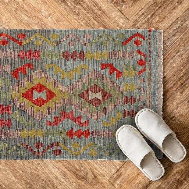 Hand Woven Wool Kelim 2' 2" x 2' 11" - No. AL68612