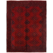 Red Color Afghan Area Rug 4' 10" x 6' 5" - No. AL75912