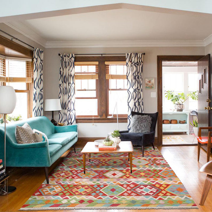 Hand Knotted Flatweave Kilim 6' 0" x 8' 4" - No. AL83722