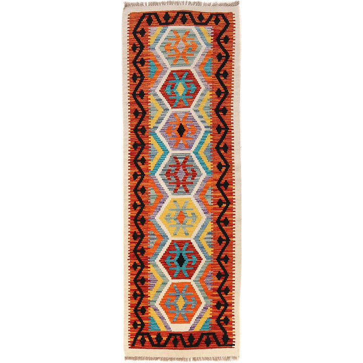 Handmade Vegetable Kilim Runner 2' 0" x 6' 5" - No. AL39743