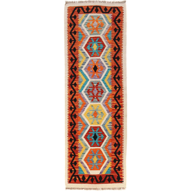 Handmade Vegetable Kilim Runner 2' 0" x 6' 5" - No. AL39743