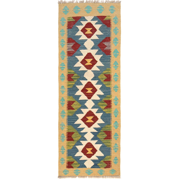 Hand Knotted Flatweave Kilim Runner 1' 8" x 4' 10" - No. AL53329