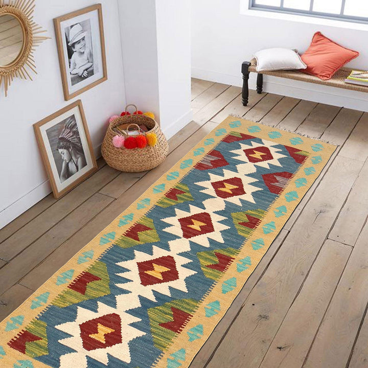 Hand Knotted Flatweave Kilim Runner 1' 8" x 4' 10" - No. AL53329