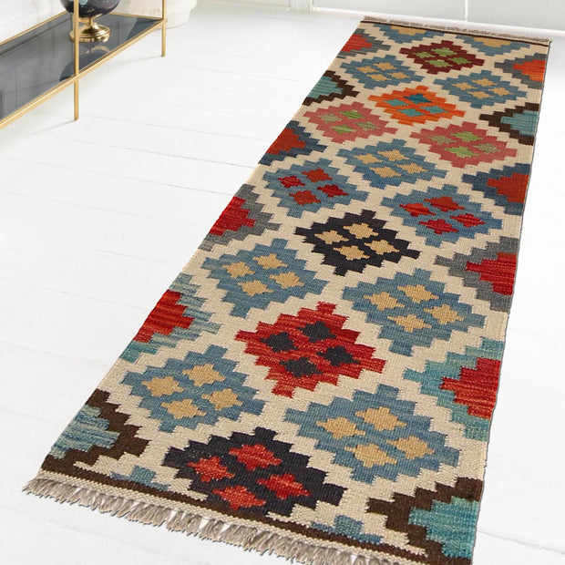 Hand Knotted Flatweave Kilim Runner 1' 7" x 4' 11" - No. AL56573