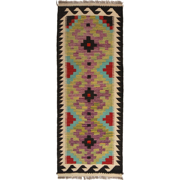 Hand Made Afghan Kilim Runner 1' 9" x 4' 11" - No. AL25181