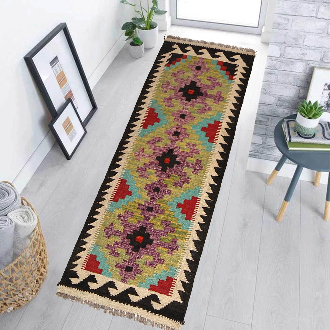 Hand Made Afghan Kilim Runner 1' 9" x 4' 11" - No. AL25181