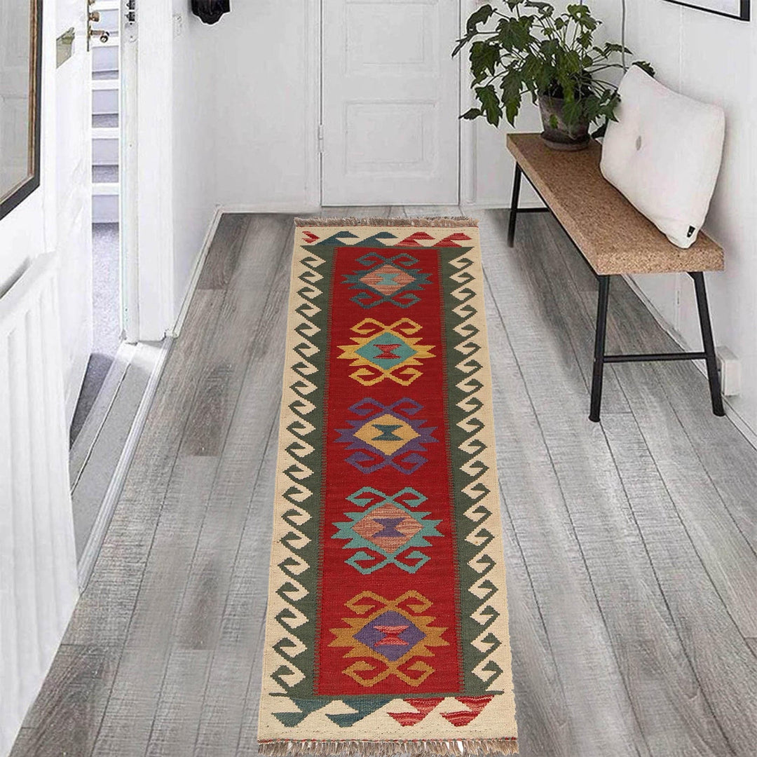 Hand Made Afghan Kilim Runner 1' 9" x 5' 2" - No. AL40871