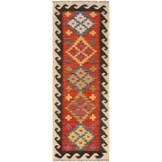 Colorful Flat-Weave Wool Kilim Runner 1' 8" x 4' 11" - No. AL81920