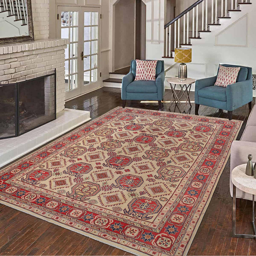 Hand knotted Kazak Carpet 8' 9" x 12' 0" - No. AL12415