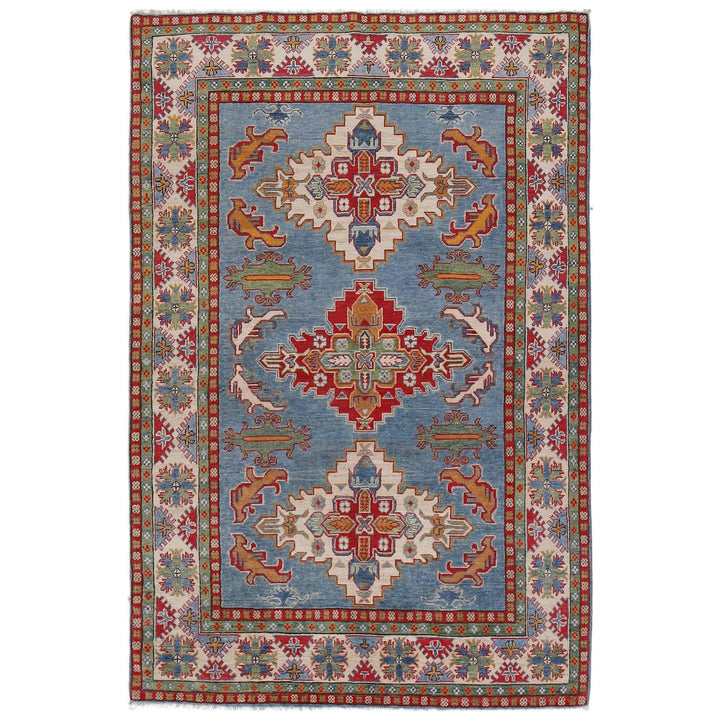 Hand Knotted Kazak Oriental Rug 5' 4" x 7' 10" - No. AL12508