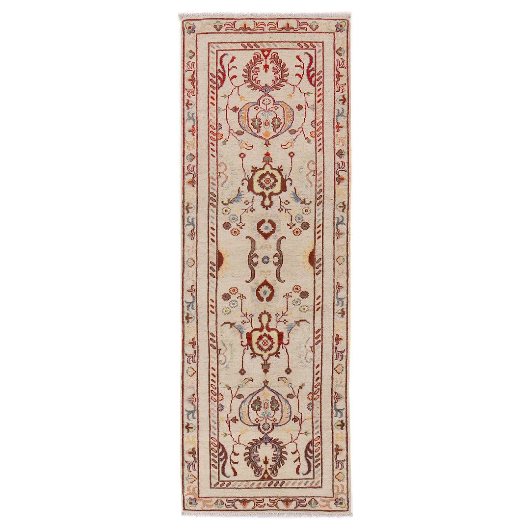 Hand Knotted Kazak Oriental Runner Rug 2' 6" x 7' 7" - No. AL35515