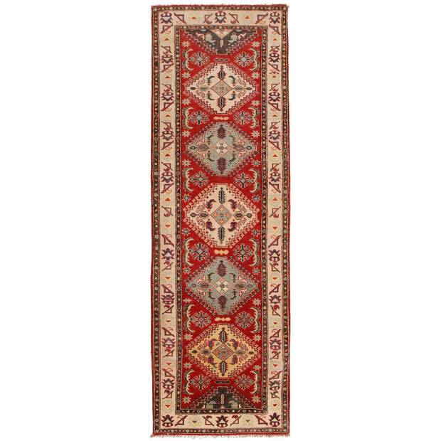 Hand knotted Kazak Runner Carpet 2' 10" x 9' 3" - No. AL90976