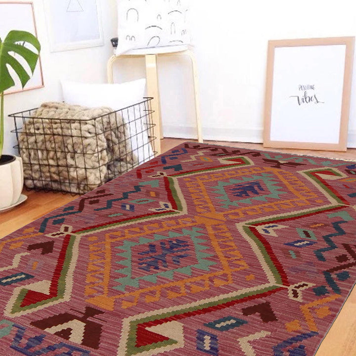 Handmade Turkish Design Wool Kilim 3' 5" x 5' 0" - No. AL16099