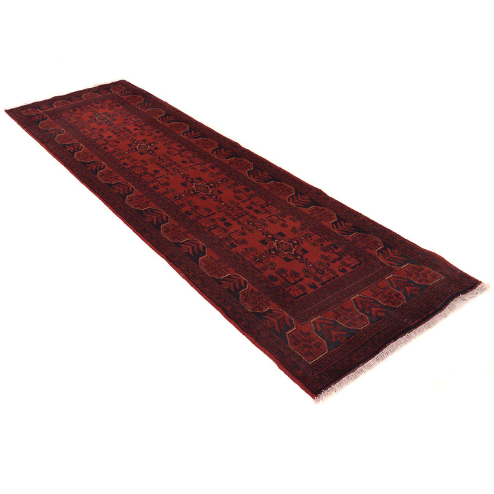 Red Afghan Khal Mohammadi Rug 2' 8" x 8' 10" Hand-Knotted view