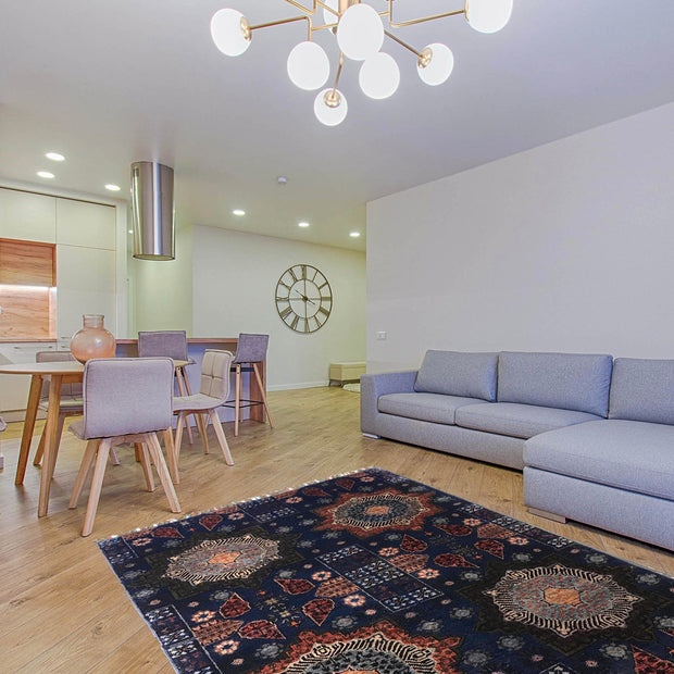 Purple Color Mamluk Carpet 3' 6" x 4' 11" - No. AL39584