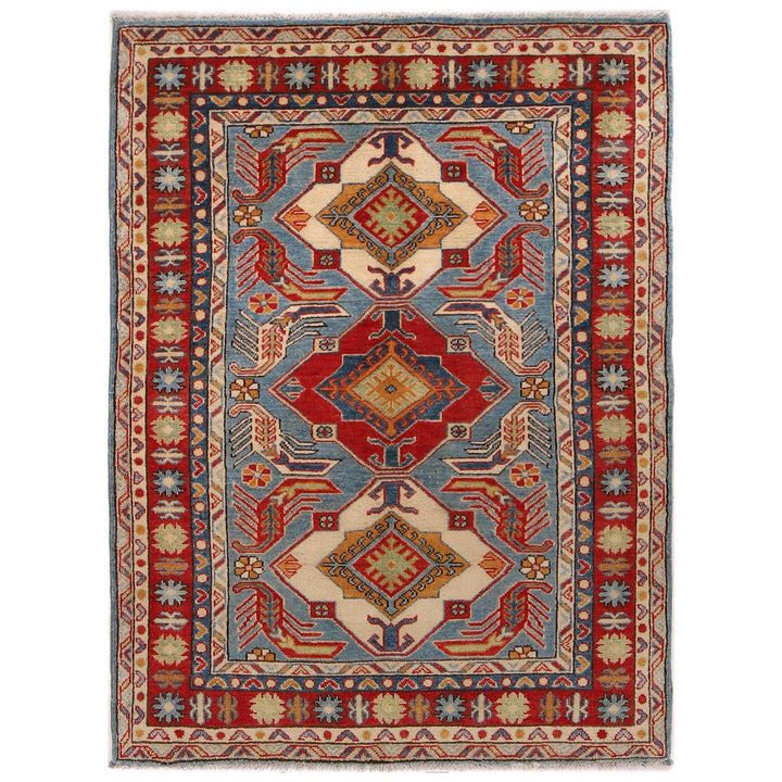 Handmade Kazak Area Rug 3' 11" x 5' 7" - No. AL36163