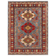 Handmade Kazak Area Rug 3' 11" x 5' 7" - No. AL36163