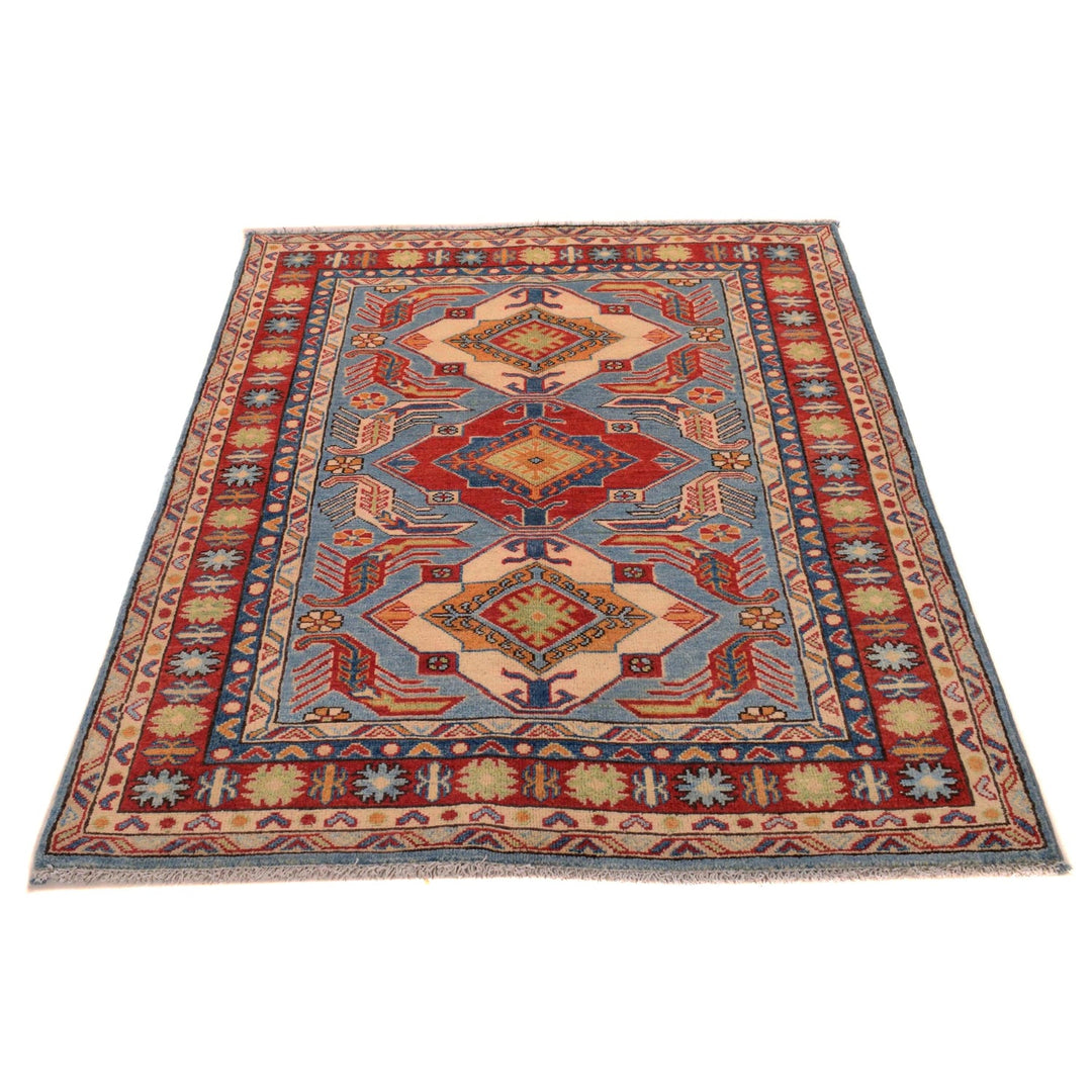 Handmade Kazak Area Rug 3' 11" x 5' 7" - No. AL36163