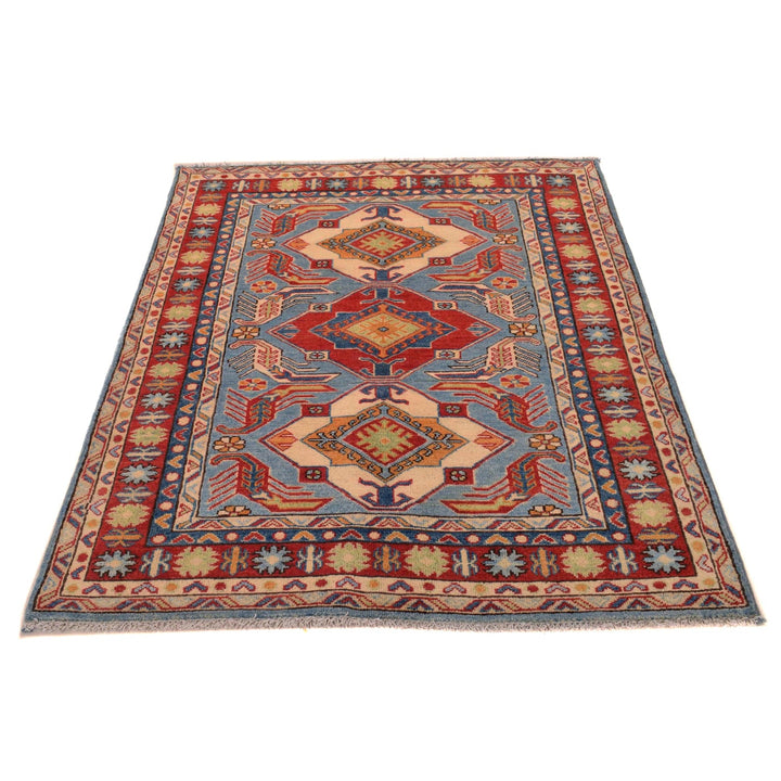 Handmade Kazak Area Rug 3' 11" x 5' 7" - No. AL36163