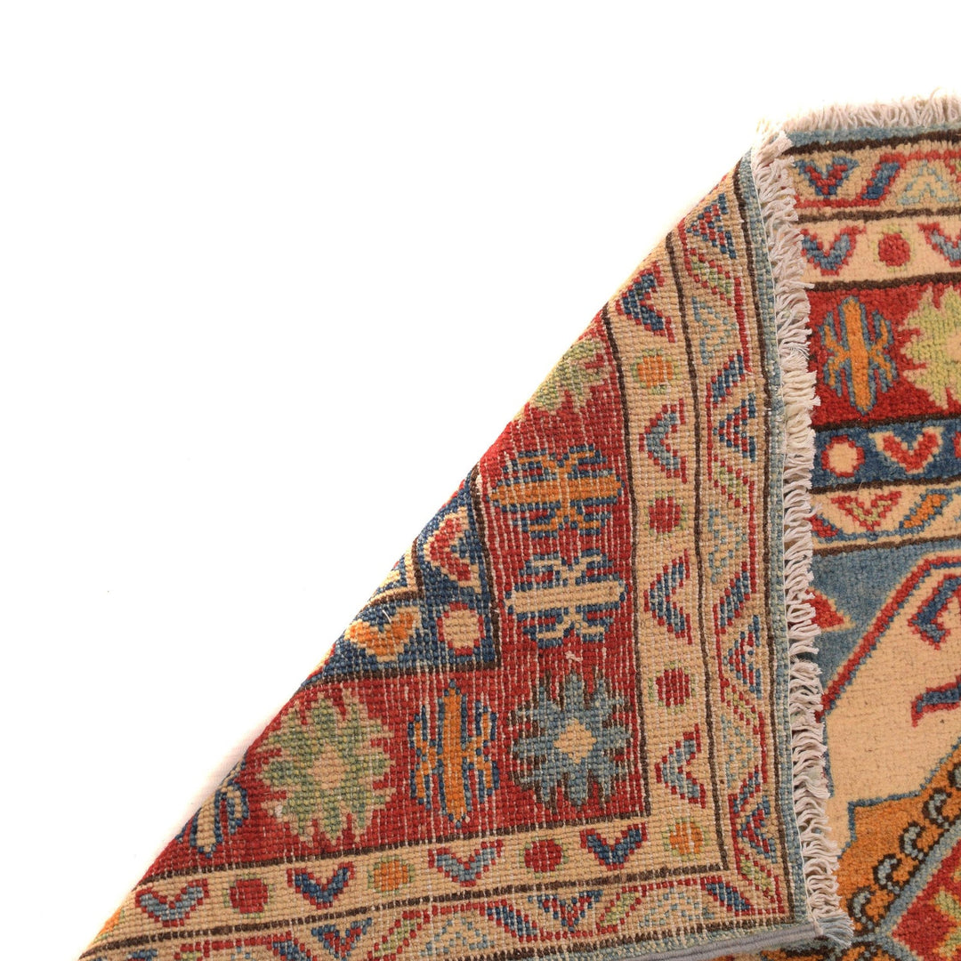 Handmade Kazak Area Rug 3' 11" x 5' 7" - No. AL36163