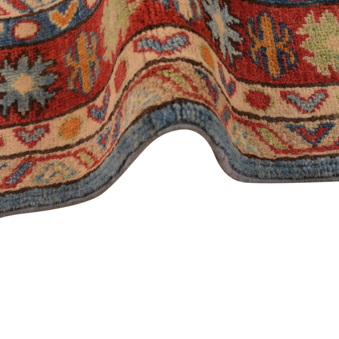 Handmade Kazak Area Rug 3' 11" x 5' 7" - No. AL36163