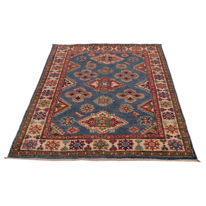 Blue Color Kazak Rug 3' 11" x 5' 9" - No. AL58704