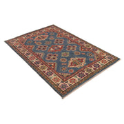 Blue Color Kazak Rug 3' 11" x 5' 9" - No. AL58704