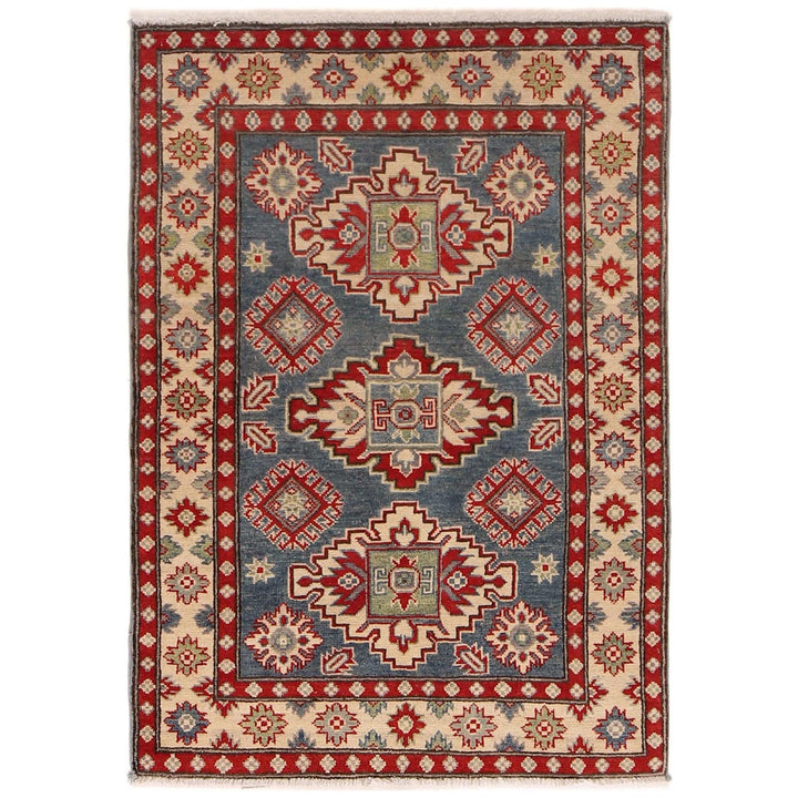 Blue Color Kazak Rug 3' 4" x 4' 9" - No. AL92467