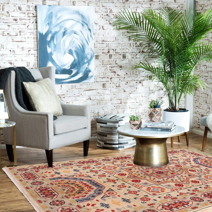 Hand knotted Kazak Carpet 3' 3" x 4' 11" - No. AL84244