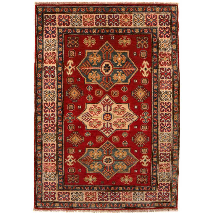 Hand knotted Kazak Carpet 3' 3" x 4' 8" - No. AL61132