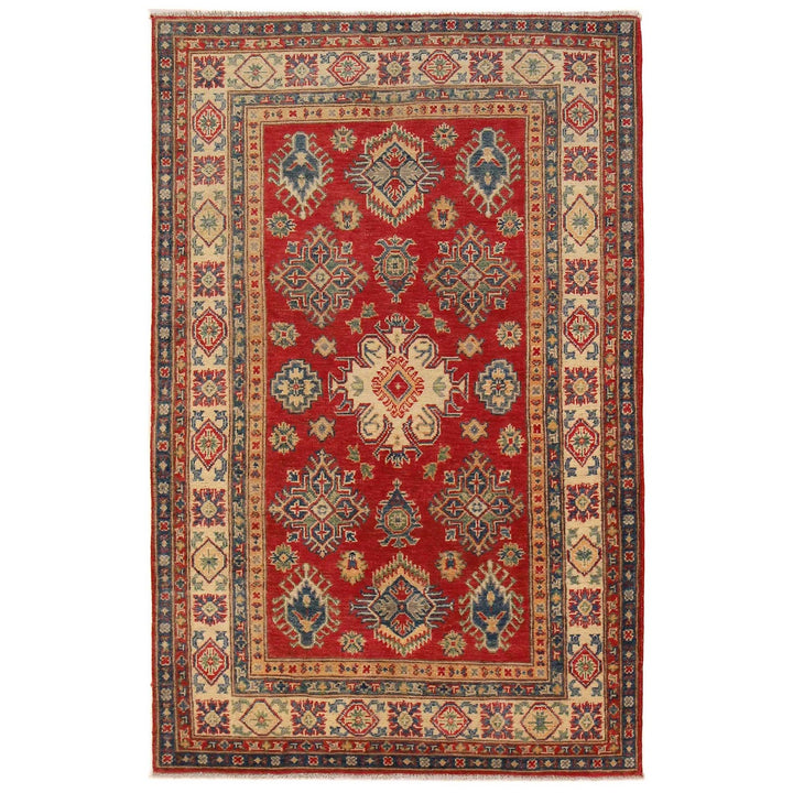 Red Color Kazak Rug 3' 10" x 6' 3" - No. AL30921