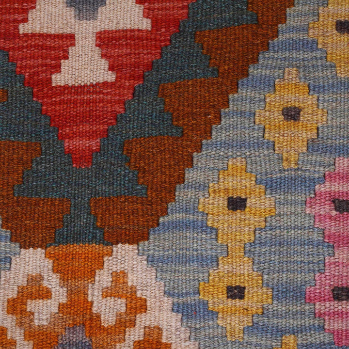 Hand Knotted Afghan Style Kilim 4' 4" x 6' 1" - No. AL32368