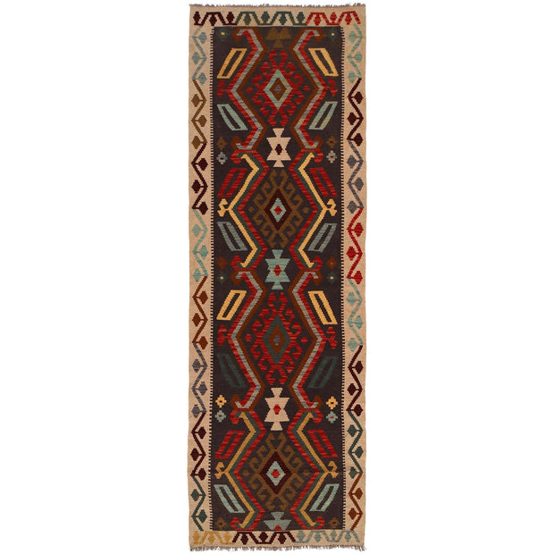 Handmade Turkish Design Wool Kilim Runner 2' 9" x 10' 0" - No. AL53035