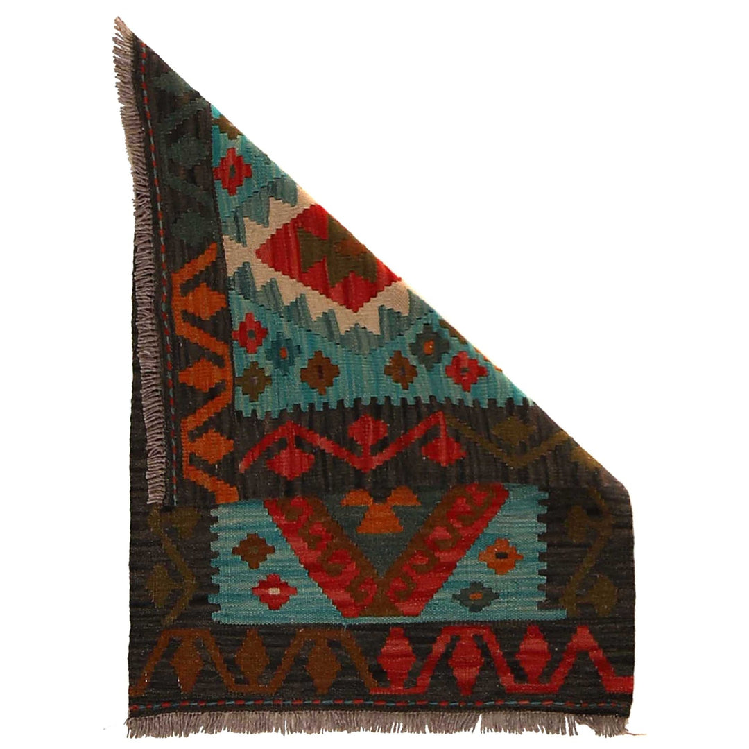 Handmade Turkish Design Wool Kilim 2' 0" x 2' 10" - No. AL14070