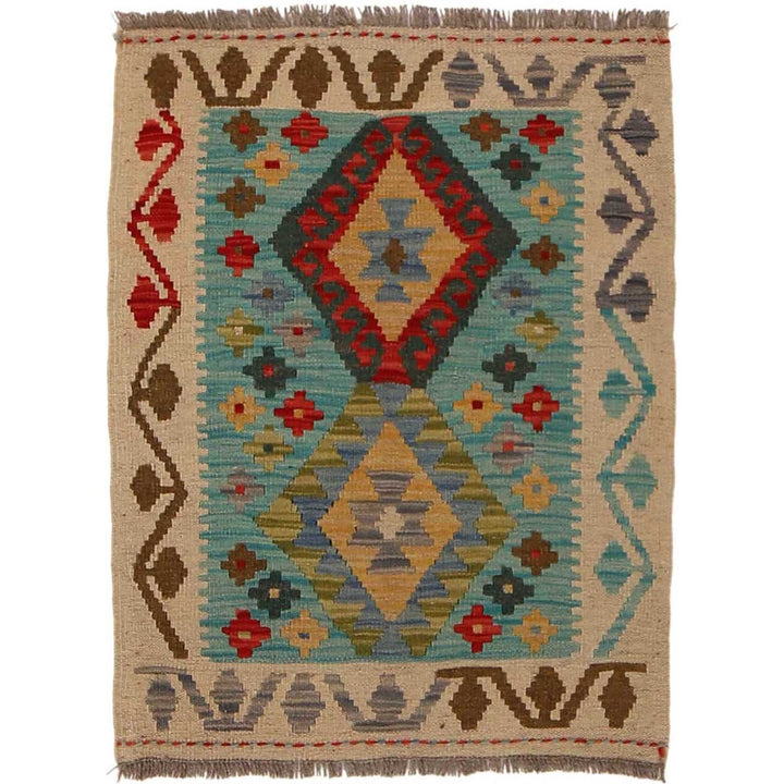 Handmade Afghan Vegetable Kilim 2' 1" x 2' 9" - No. AL50148