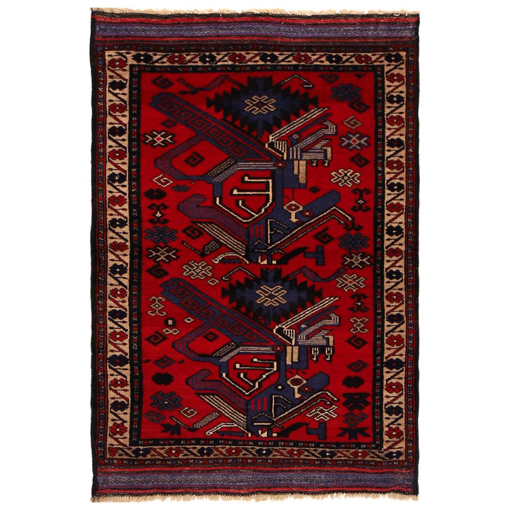 Traditional Baloch Rug 3' 2" x 4' 9" - No. AL95205