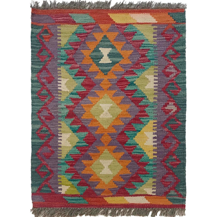 Handmade Vegetable Kelim 1' 8" x 2' 3" - No. AL26947